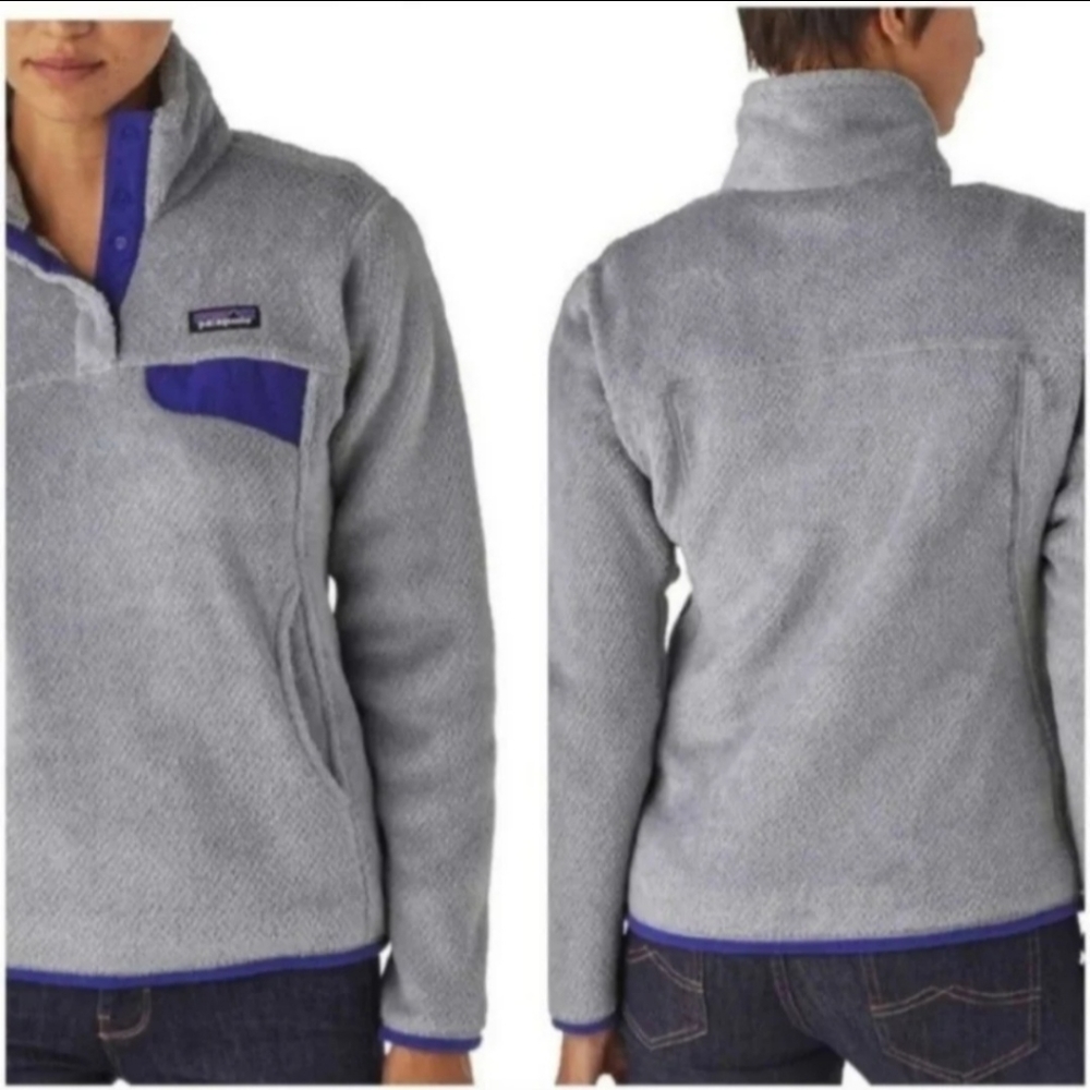 Patagonia Women's Re-Tool Snap T Pullover Gray Harvest Moon Medium